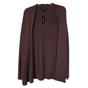 Express Open Front Cardigan XS Mauve‎ Rose Lightweight Knit NWT